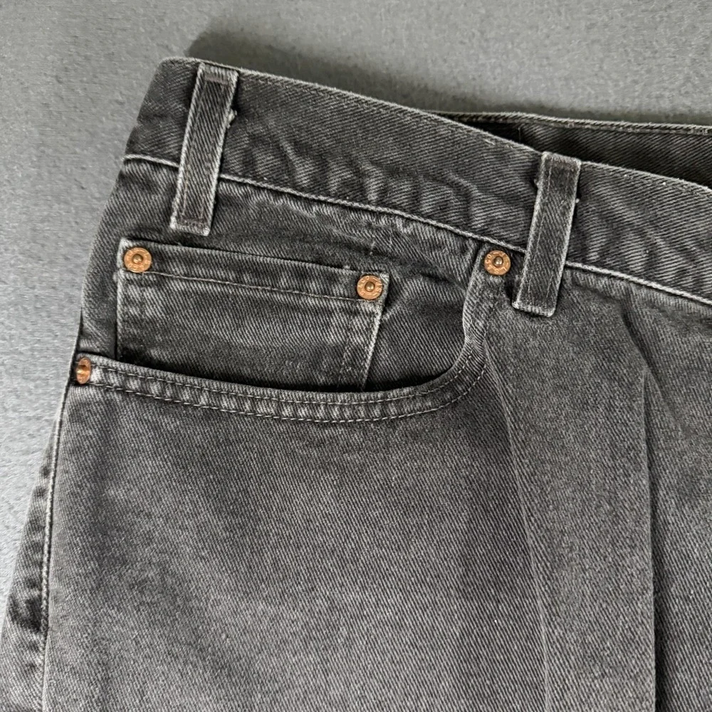 Vintage‎ Levis 550 Jeans Mens 40x30 Relaxed Tapered Faded Black Wash Made USA